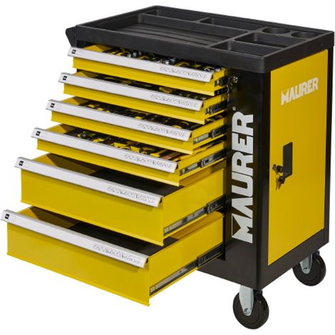 CARRELLO CASSETTIERA PORTAUTENSILI MAURER 184PZ 6 VANI