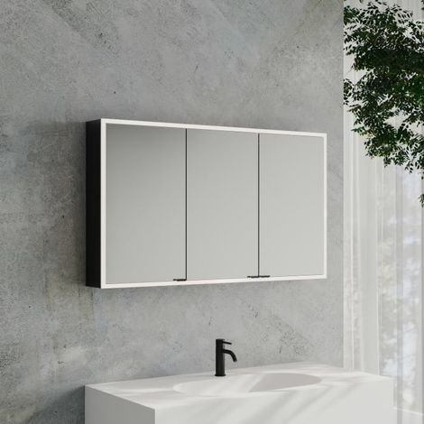 Kronenbach Cube 2.0 Spiegelschrank 120 cm, Aufputz, 3-türig (1/5)