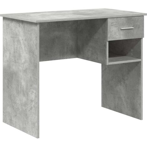 Maison Exclusive - Schreibtisch mit Regal Beton Grau 90 x 49 x 75