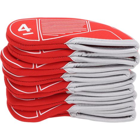 Ensemble de 9 couvre-clubs de golf étanches, accessoire de golf portable, rouge. (1/5)