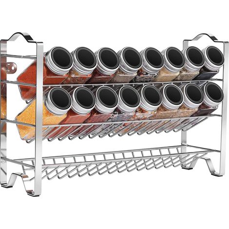 Organizador de condimentos de 3 niveles (plateado) (1/5)