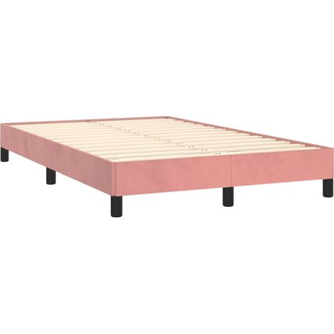 vidaXL Cadre de lit sans matelas rose 120x190 cm velours (1/5)