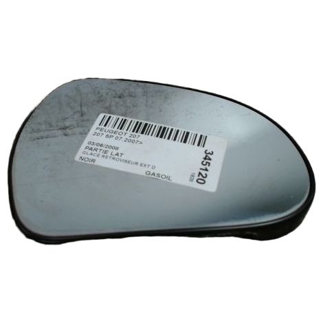 [PRODUIT D'OCCASION] Glace Retroviseur Exterieur D PEUGEOT 207 2007- ♻️ Ref Oe. 8151jf - Garantie à vie (1/3)