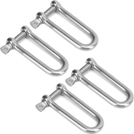 4 manilles en U en acier inoxydable avec boulons allongés pour élingues, diamètre 8mm (0.3 pouces) (1/5)
