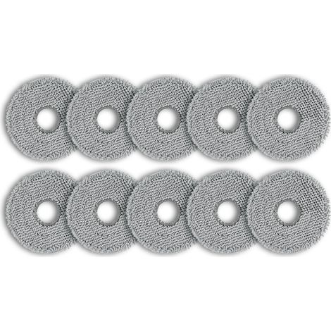 Confezione da 10 panni per la pulizia delle testine del mocio - Compatibili con i modelli Dreame L10S Ultra, L10 Ultra, L10S Pro e Xiaomi X10+ - Panni per la pulizia umidi riutilizzabili e lavabili