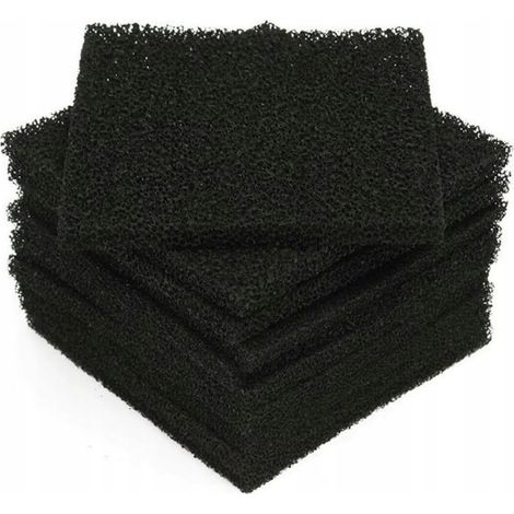 Filtre de Rechange Absorvex CarbonFilter 130x130x10 – Charbon actif Mousse PU Set 10 compatible extracteurs 493-1, FA-400, ZD-153 (1/5)