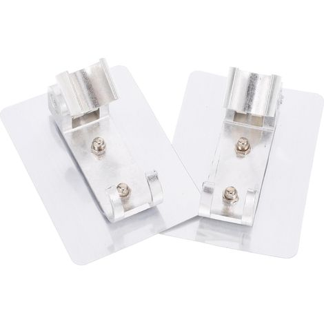 Lot de 2 supports muraux pour douchette, adhésifs et réglables, sans perçage, pour camping-car et douche domestique (1/5)