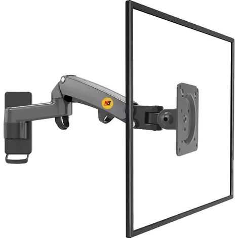 Soporte de pared para TV, totalmente articulado, con inclinación y rotación ajustables, color gris carbón mate. (1/2)