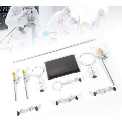 Laborstativ Standard Laborständer Kühlerhalter Kit Für Haltekolben Laborunterstützung Stativklemme + 9 Laborclips Klemme Muffe Stativklemme 60cm (1/5)
