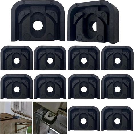 12 Pièces Amortisseurs de vibrations en Caoutchouc pour climatisation Support Anti-dérapant Pied Antichoc pour climatiseur extérieur Coussin De Choc pour la réduction du bruit de la climatisation (1/4)