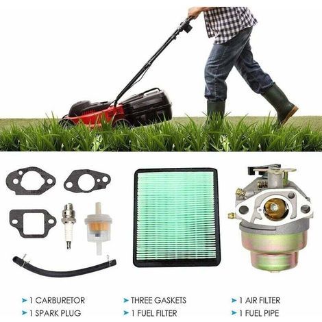 Kit Carburateur de Tondeuse à Gazon pour Honda GCV135 GCV160 GC135 GC160 HRB216 HRT216 Carb Grass Trimemer Remplacement Pats avec Filtre à Air Filtre à Carburant (1/4)