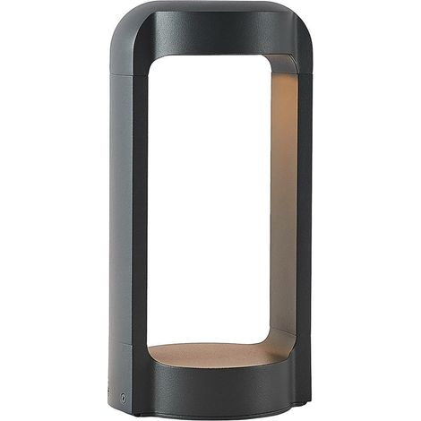 [GEBRAUCHT] B-Ware Lucande Sockelleuchte Wegeleuchte Led Außenleuchte Anthrazit Metall Polycarbonat