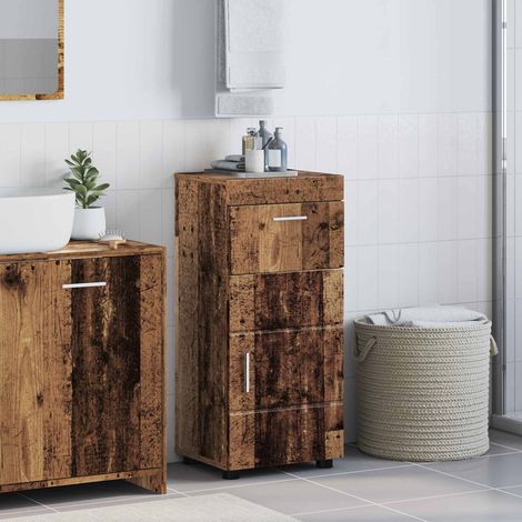 vidaXL Ensemble d'armoire de salle de bain TULUM Bois ancien (1/5)