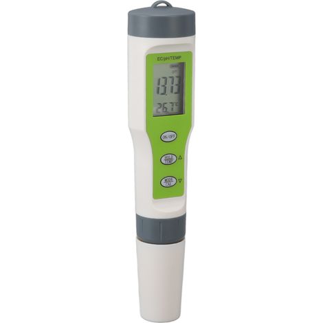 3-in-1 Wasserqualitätsprüfstift (EC, Temperatur, pH) – Hochpräziser digitaler EC-Wasserprüfer mit Testpulver (1/5)