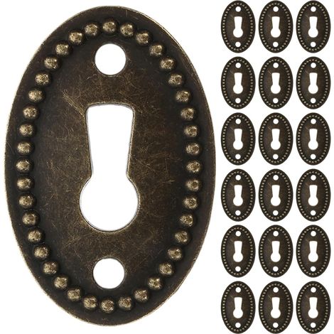 pièces de cache serrure ovale 35x23 mm plaque métallique