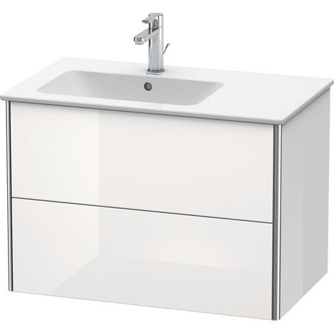 Duravit XSquare mueble bajo lavabo suspendido, 2 cajones, lavabo (1/3)