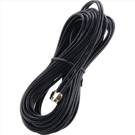 Câble RF RG174 plaqué or, 10 m, connecteurs SMA mâle-MM, vers SMA mâle. (1/5)