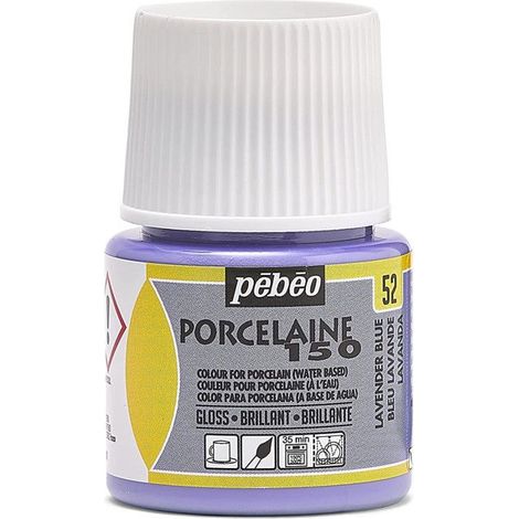 Flacon Peinture 45 ml - P150 - Bleu lavande - Émaillé - Résistant au lave-vaisselle - Cuisson 150°C (1/4)