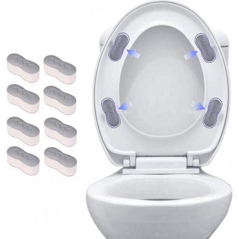 8 butées de siège, rehausseurs de siège auto-adhésifs, fixation pour abattant de WC, butées en caoutchouc pour abattant de WC,4,51,82 cm (1/5)