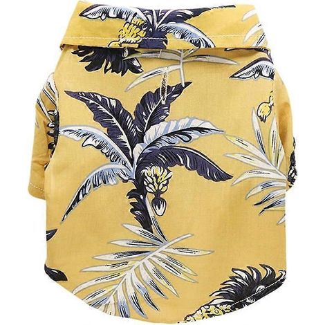 Chemise hawaïenne pour animaux de compagnie Chat Chien Teddy Bichon Poméranien Chiot Garfield Chat bleu court (1/5)