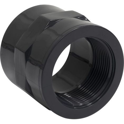 C63278 - Mamelon/manchon mixte taraudé femelle à coller Ø50mm-femelle à visser 1 1/2'' - raccord pression de tuyaux 10 bars - embout mixte - en plastique (1/5)