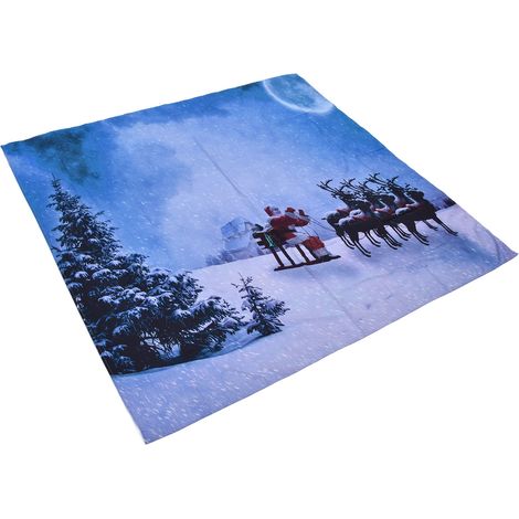 Neujahrs-Weihnachtsbaum-Wandteppich, Schlafzimmer, Wohnzimmer, Boho-Stil, dekorativer Teppich, 150 x 150 cm / 59,1 x 59,1 Zoll (1/5)
