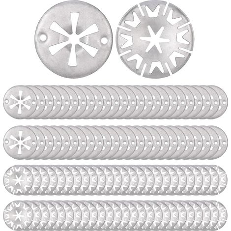 Lot de 100 Rondelles de Blocage en étoile pour Pare-Chaleur – Rondelles de Retenue Métalliques Starlock, pour Fixer les Clips et Plaques Pare-chaleur sous le Capot (1/5)
