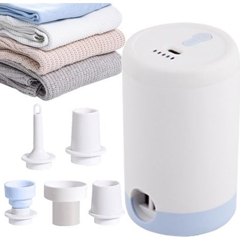 Pompe à vide pour sacs de rangement, gonflage et dégonflage sans fil - Pompe à compression électrique pour sacs, idéale pour la maison, les voyages, les appartements, les étudiants, le camping et les (1/5)