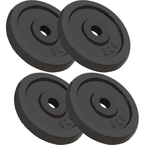 Disco de pesas de 4 piezas 4 mancuernas de hierro fundido de 5 kg para fitness y culturismo 020000763 (1/4)