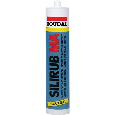 Silirub MA Masilla de lechada neutral 310ml transparente SOUDAL (por 15)