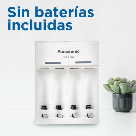 Cargador USB Panasonic Eneloop BQ-CC61 blanco compacto