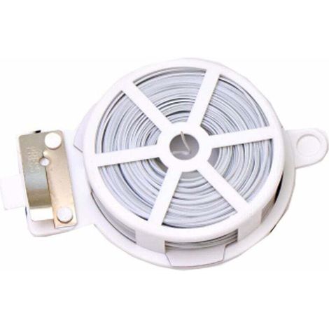 Lien de fixation en métal polyvalent de 50 m, Pour cuisine, bricolage, Attaches, Sac alimentaire, Sac de congélation, Bande d’attache 1pcs blanc (1/5)
