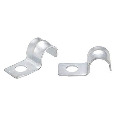 50 clips de fijación de malla de alambre rígido, abrazaderas de tubo acanaladas reforzadas para tubería de acero al carbono cincado, 22,5 x 10 x 9,5 mm, diámetro interior de 8 mm (1/5)