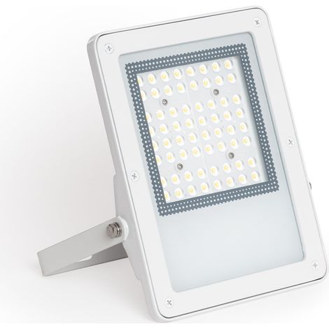 LED Fluter 50W Dimmbar TRIAC 170 lm/W IP65 ELEGANCE Slim PRO Weiss 5000K Kaltweiß Asymmetrisch 30ºx90º