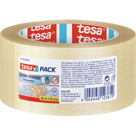 Ruban adhésif d'emballage tesapack® tesa 57176-00000-08 transparent (L x l) 66 m x 50 mm caoutchouc 1 pc(s)