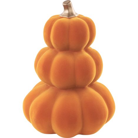 Figura de cerámica terciopelo naranja dorado 33 cm calabaza hecho a mano Kalamata