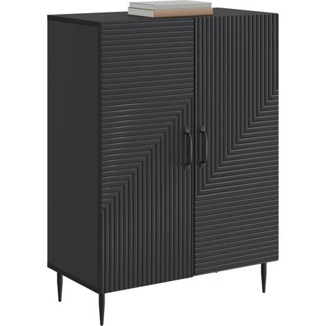 Maison La Vie - Buffet Salon Moderne - Meuble de rangement - Noir 66 x 34,5 x 89,5 cm Bois d'ingénierie bu4925 (1/5)