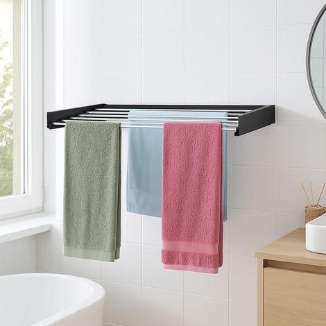 Sechoir a linge mural pliable interieurexterieur