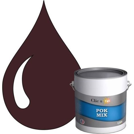 Peinture d'Accroche et Finition Acrylique Satinée - POK - POK MIX Rouge - RAL 3007 - 3L - Universel (1/4)