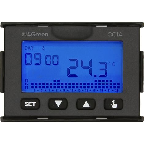Cronotermostato Digitale da Incasso 503 Programmazione Settimanale e Alimentazione a Batteria Frontalini Bianco e Grigio Antracite 4Green CC 14B (1/4)