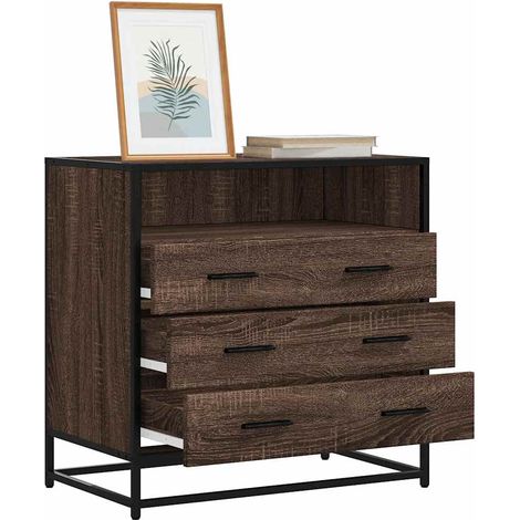 Schubladenschrank Braun Eichen-Optik 70x41x70 cm Holzwerkstoff