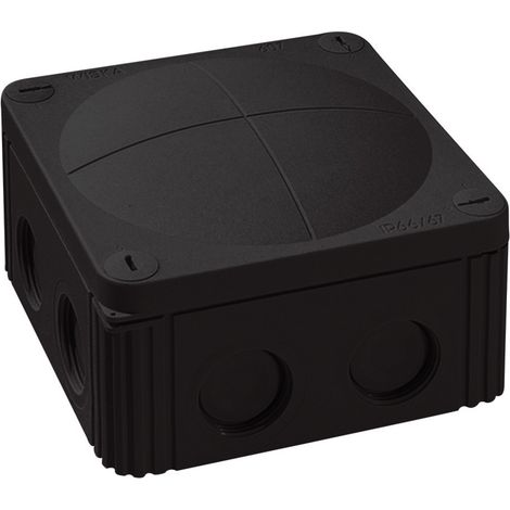 Wiska 10060648 Abzweigkasten (L x B x H) 110 x 110 x 66 mm Schwarz IP66/IP67 1 St.