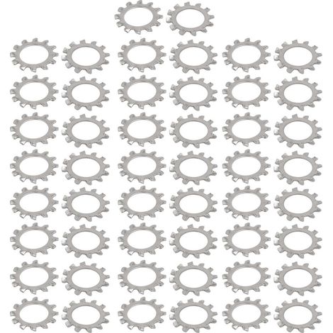 12mm Innendurchmesser Edelstahl Externe Zahnscheibe Silber Ton 50stk (8a1d5c3af5c99d81cf768e60762...