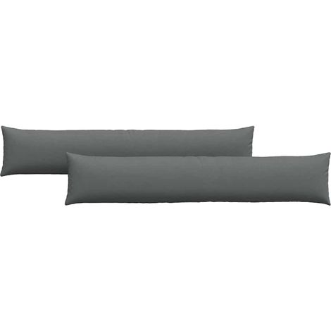 Maison Exclusive - Sofakissen 2 pcs Dunkelgrau 200 x 40 cm Stoff