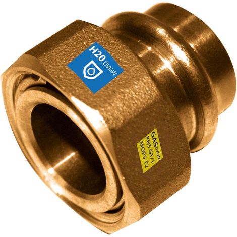 Raccord combiné à visser F/FF 22 mm x 3/4'' contour V