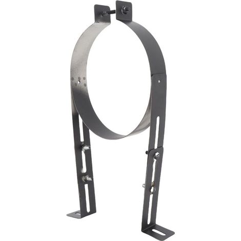 Support pour conduit de cheminée en acier inoxydable – Pince réglable pour revêtement de tuyau, fixation robuste et universelle (1/5)