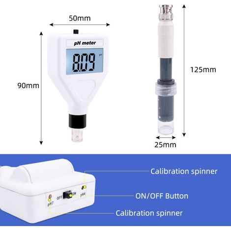 pH-m��tre cutan��, pH-m��tre num��rique LCD, testeur de pH portable pour la peau, testeur de pH pour fruits et viandes