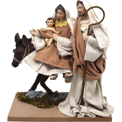 Sagrada Familia 23 cm - Figura con burro  Belén (1/3)