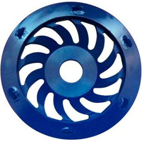 Plateau de Surfaçage PCD BLUE GRINDER D.125 x Al. 22,23 mm x 6 PKD 3 mm - Epoxy, Colle, Béton, Peinture - Diamwood (1/2)