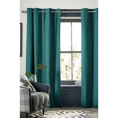 Rideau opacifiant thermique 140 x 280 cm Inuits Bleu canard (1/3)